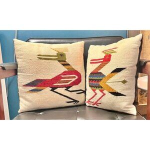 Vintage 1960s South American Textile Art Pillows